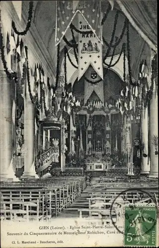 Ak Gien Loiret, Église Saint Pierre, Intérieur