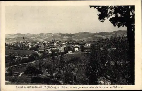 Ak Saint Martin en Haut Rhône, Vue générale