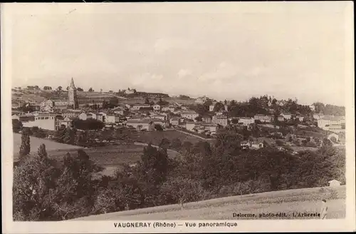 Ak Vaugneray Rhône, Vue panoramique