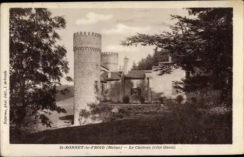 Ak Saint Bonnet le Froid Rhône, Vue du Château