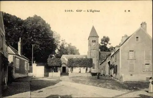 Ak Gif Essonne, Vue de l'Église