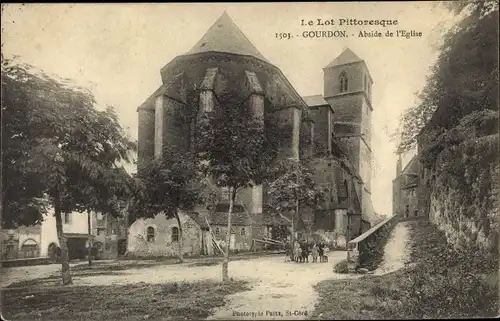 Ak Gourdon Lot, Abside de l'Eglise