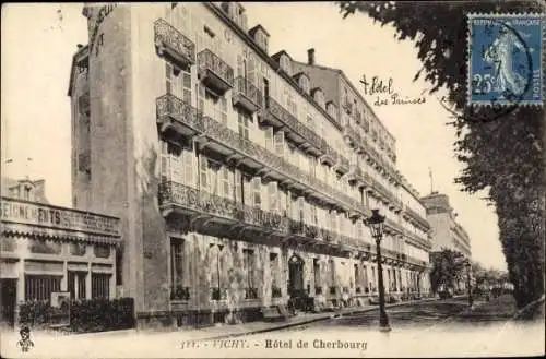 Ak Vichy Allier, Hotel de Cherbourg, Hotel des Princes