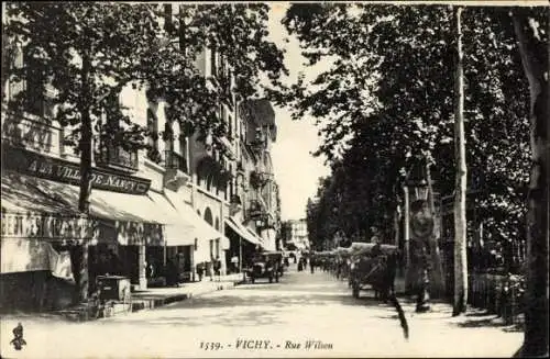 Ak Vichy Allier, Rue Wilson, A la Villa de Nancy