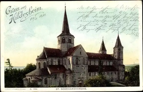 Ak Hildesheim in Niedersachsen, St. Godehardikirche