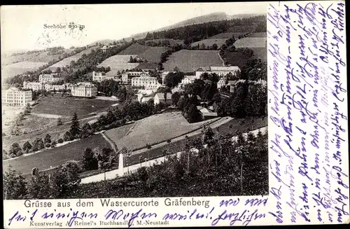 Ak Lázně Jeseník Gräfenberg Freiwaldau Reg. Olmütz, Wasserkurort