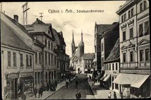 Ak Köthen in Anhalt, Schalaunsche Straße