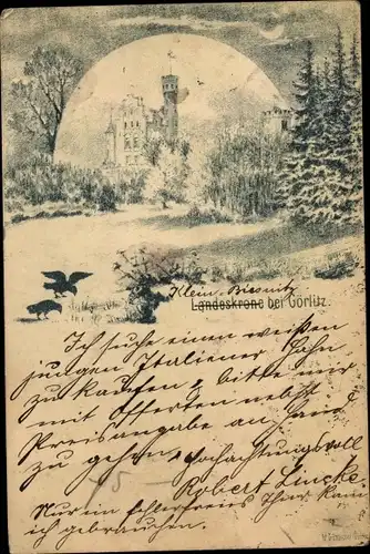 Litho Görlitz in der Lausitz, Landeskrone