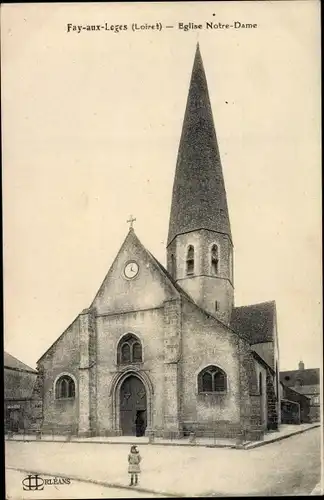 Ak Fay aux Loges Loiret, Église Notre Dame