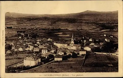 Ak Le Bois d'Oingt Rhône, Vue générale