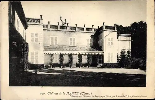 Ak Chenas Rhône, Vue du Château de la Hante