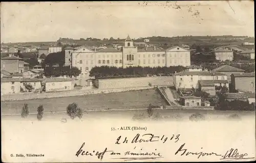 Ak Alix Rhône, Vue générale