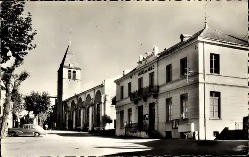 Ak Cours Rhône, L'Hôtel de Ville et l'Église