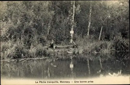 Ak Mennecy Essonne, La Pêche tranquille