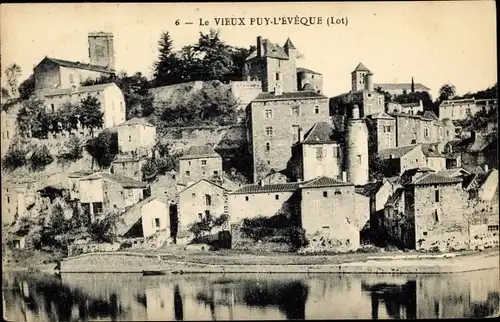 Ak Puy L'Eveque Lot, Vue générale