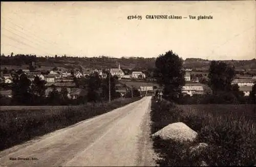 Ak Chavonne Aisne, Vue générale