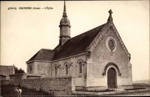 Ak Chavonne Aisne, L'Église