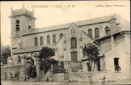 Ak Folembray aisne, L'Eglise