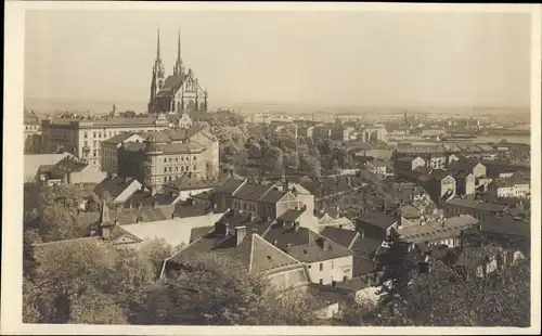 Ak Brno Brünn Südmähren, Blick vom Franzensberg