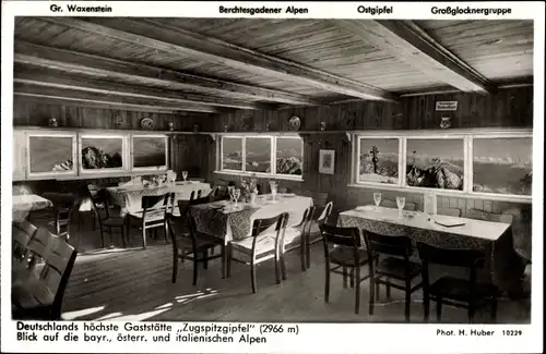 Ak Garmisch Partenkirchen in Oberbayern, Gaststätte Zugspitzgipfel
