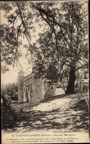 Ak Saint Bonnet le Froid Rhône, L'ancienne Voie romaine