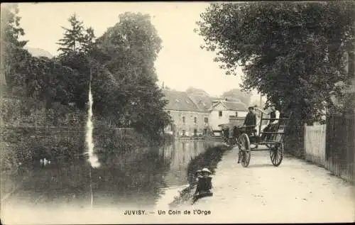 Ak Juvisy Essonne, Un Coin de l'Orge