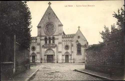 Ak La Fère Aisne, Eglise Saint Montain