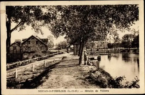 Ak Nouan le Fuzelier Loir et Cher, Moulin de Villiers, Wassermühle