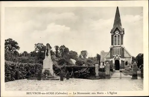 Ak Beuvron en Auge Calvados, Le Monument aux Morts