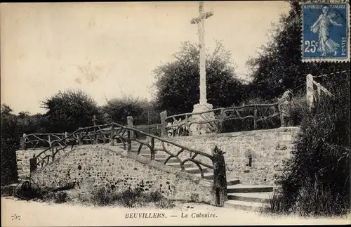 Ak Beuvillers Calvados, Le Calvaire