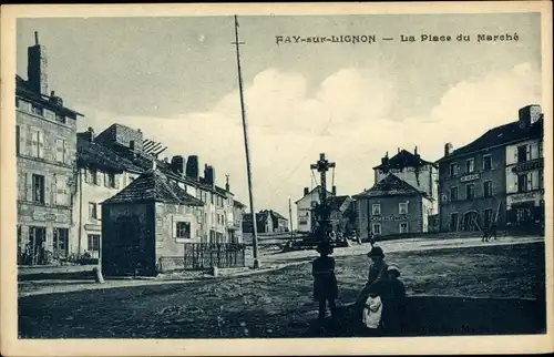 Ak Fay sur Lignon Haute Loire, La Place du Marché