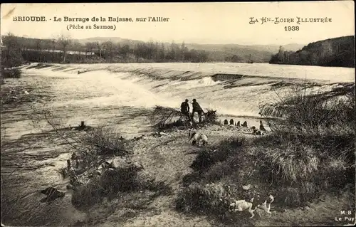 Ak Brioude Haute Loire, Le Barragede la Bajasse, Pêche au Saumon