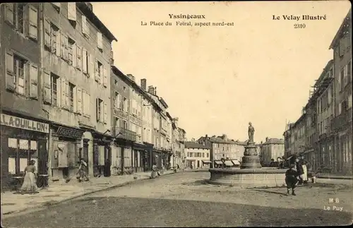 Ak Yssingeaux Haute Loire, La Place du Foiral