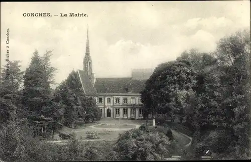 Ak Conches Eure, La Mairie