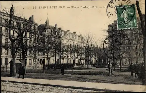 Ak Saint Étienne Loire, Place Badouillere