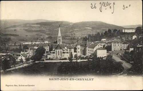 Ak Saint Just en Chevalet Loire, Vue générale