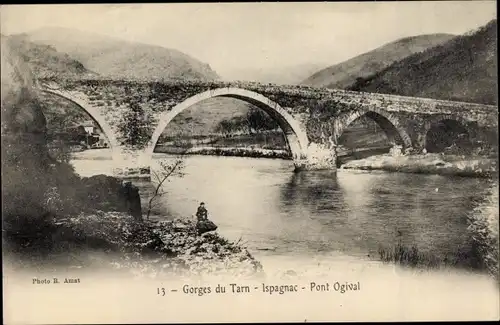 Ak Ispagnac Lozère, Pont Ogival