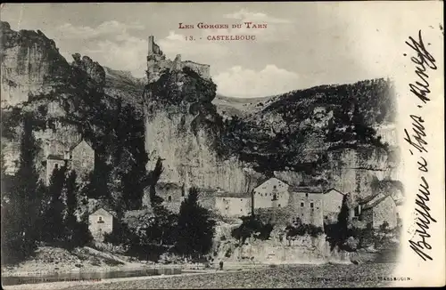 Ak Castelbouc Lozère, Vue generale