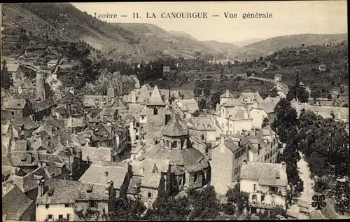 Ak La Canourgue Lozère, Vue generale