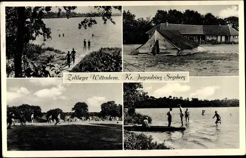 Ak Wittenborn in Schleswig Holstein, Jugendring Segeberg, Zeltlager, Badepartie