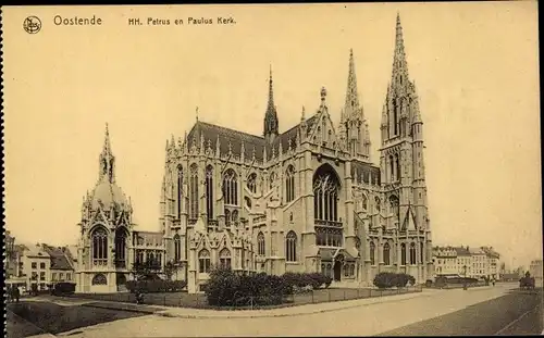 Ak Ostende Westflandern, St. Petrus en Paulus Kerk