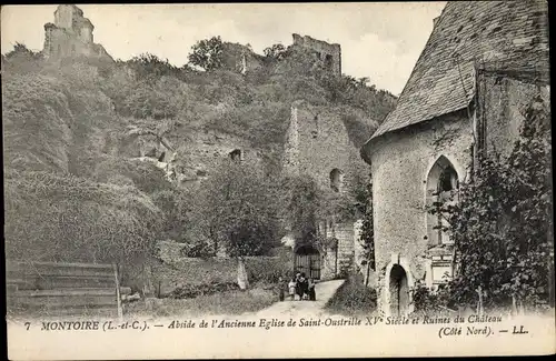 Ak Montoire sur le Loir Loir et Cher, Abside de l'ancienne Église de Saint Oustrille