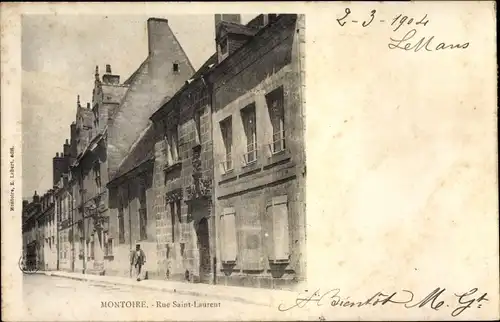 Ak Montoire sur le Loir Loir et Cher, Rue Saint Laurent