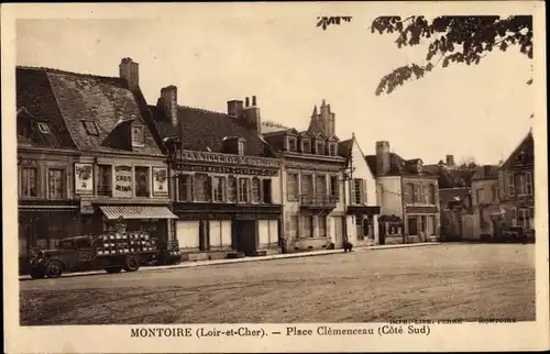 Ak Montoire sur le Loir Loir et Cher, Place Clémenceau