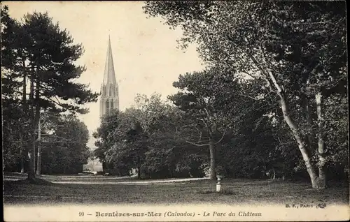 Ak Bernières sur Mer Calvados, Le Parc du Château