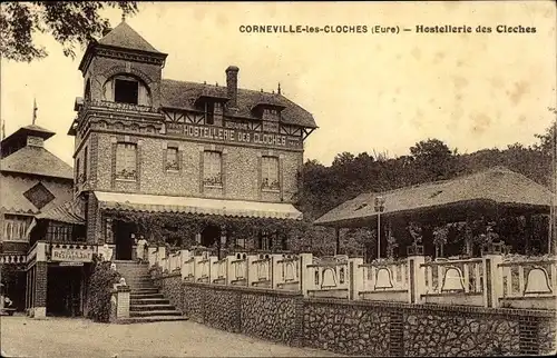 Ak Corneville les Cloches Eure, Hostellerie des Cloches