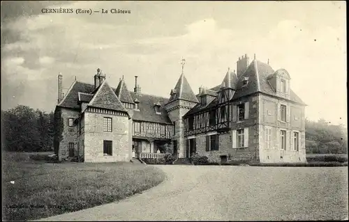 Ak Cernières Eure, Vue du Château