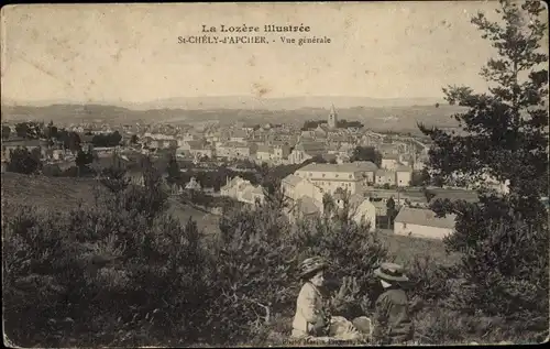 Ak Saint Chely d'Apcher, Vue generale