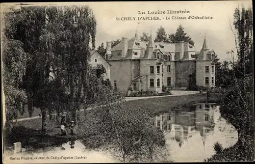 Ak Saint Chely d'Apcher Lozère, Le Chateau d'Orfeuilette