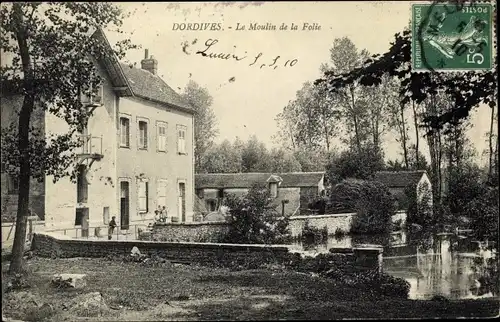 Ak Dordives Loiret, Moulin de la Folie